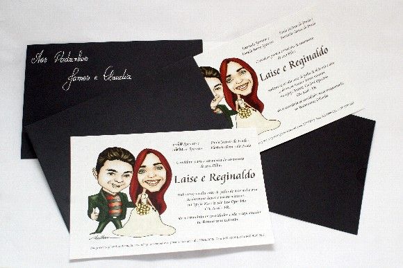 Convite de casamento personalizado