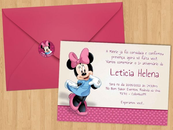 Convites infantis personalizados