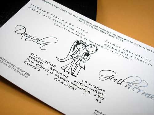 Convite de casamento personalizado