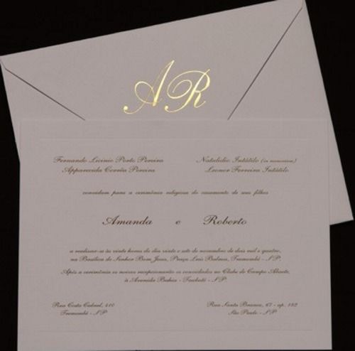 Convite de casamento personalizado