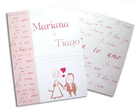 Convite de casamento personalizado