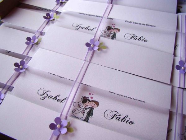 Convite de casamento personalizado